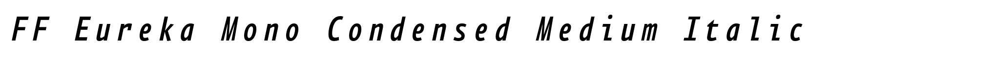 FF Eureka Mono Condensed Medium Italic image